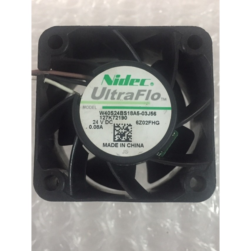 Nidec พัดลมระบายความร้อน W40S24BS18A5-03J56 4028 24V 0.08A อินเวอร์เตอร์ 4 สาย