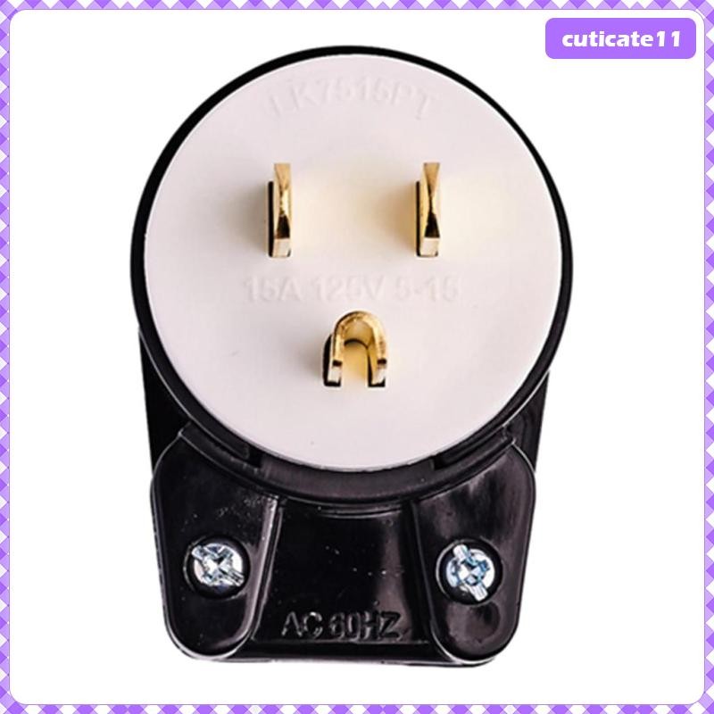 [Cuticate1] 15 Amp, 125 NEMA L5-15P, 3P, ปลั๊กล็อค, เกรดอุตสาหกรรม, Grounding#