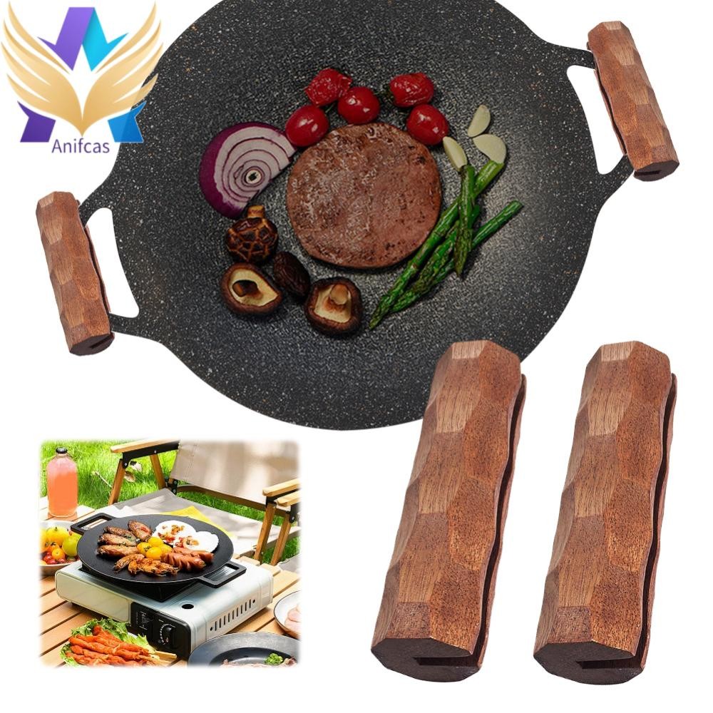 2 ชิ้น Sapele BBQ Pan Handle กระทะทนความร้อนฉนวน Grip สําหรับการตั้งแคมป์กลางแจ้ง ราคา ถูกที่สุด ดีลบีเคเค แกลเลอรีภาพที่ 8