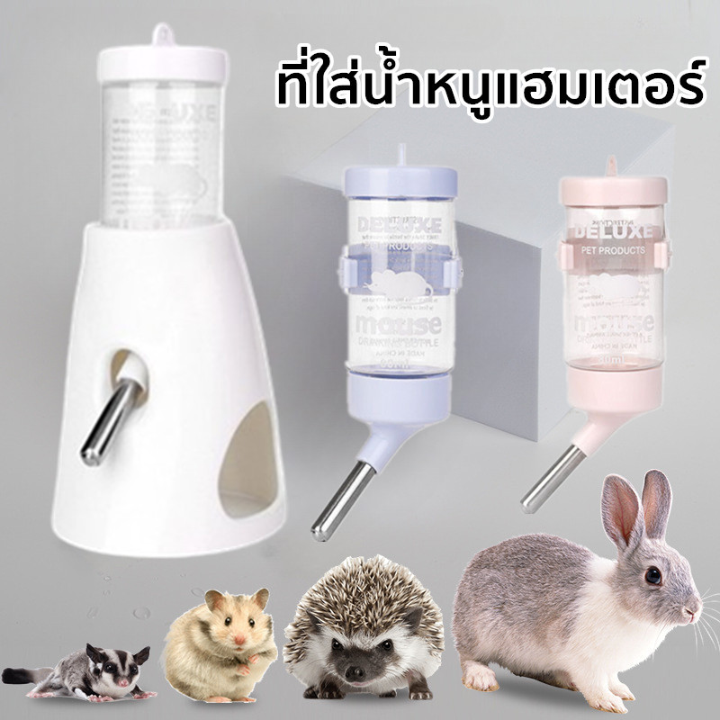 ที่ใส่น้ำหนูแฮมเตอร์ 80ml ที่ให้น้ำอัตโนมัติ ขวดน้ำสัตว์เลี้ยงขนาดเล็ก