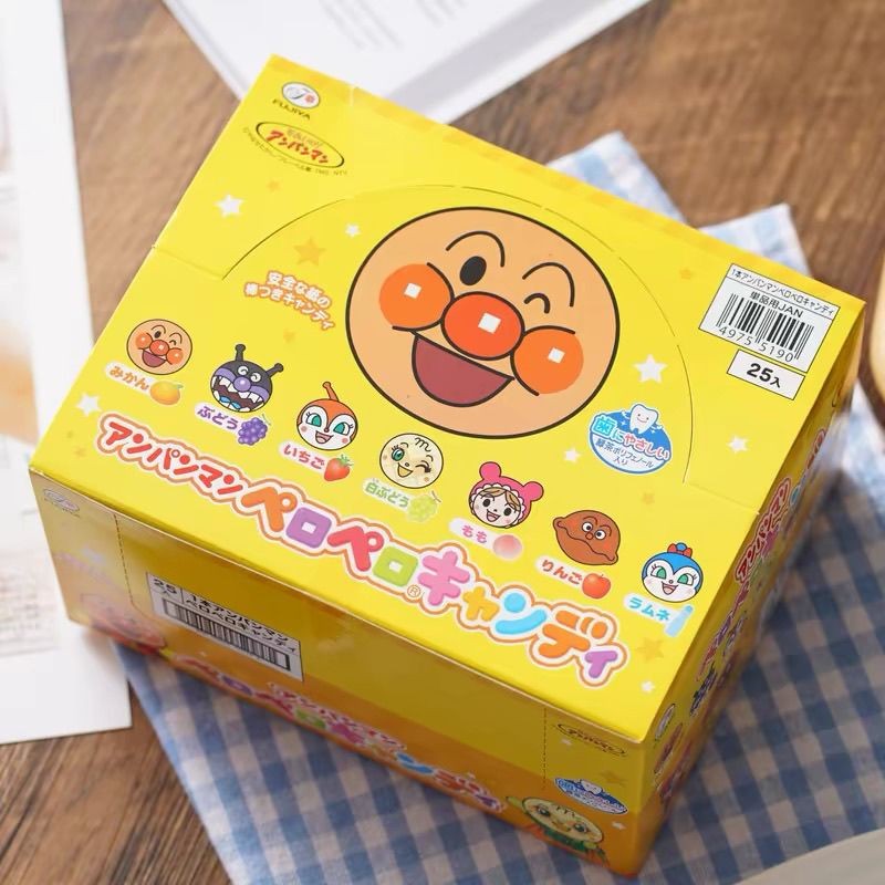 Japan Fujiya Anpanman Children Fruit Flavour Toothguard Lollipop Sharing Snacks Candy บรรจุแยกกัน