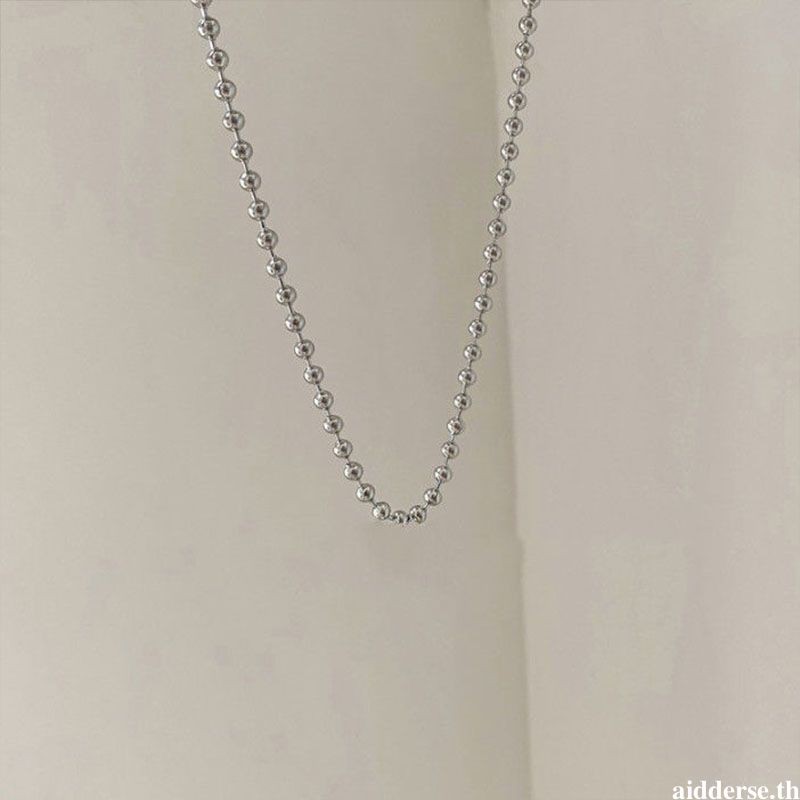 aidderse.thCurled Smiling Face Round Bead Chain Womens Octagon Geometric Necklace-