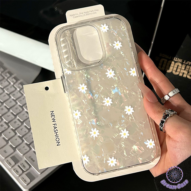 โรแมนติกดอกเดซี่เล็ก ๆ น้อย ๆ เคสอ่อนนุ่มเข้ากันได้กับ IPhone 11 15 13 14 12 Pro Max 7Plus XR X XS Max 15 8 7 14 Plus SE