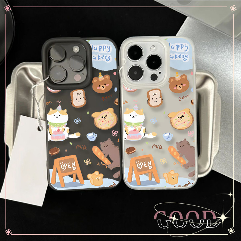 GOOD พท์การ์ตูน Matte น้ำแข็งลูกสุนัขน่ารัก ฝาครอบโทรศัพท์นุ่ม Iphone15 14 13 12 11 Pro Max X Xr Xs Max 7 8 Plus