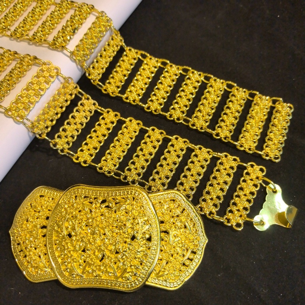 เข็มขัดโบราณ สีทองพร้อมหัวเข็มขัด หลากหลายสไตล์ ปรับขนาดได้ เด็กสามารถใส่ได้ - รูปที่ 5