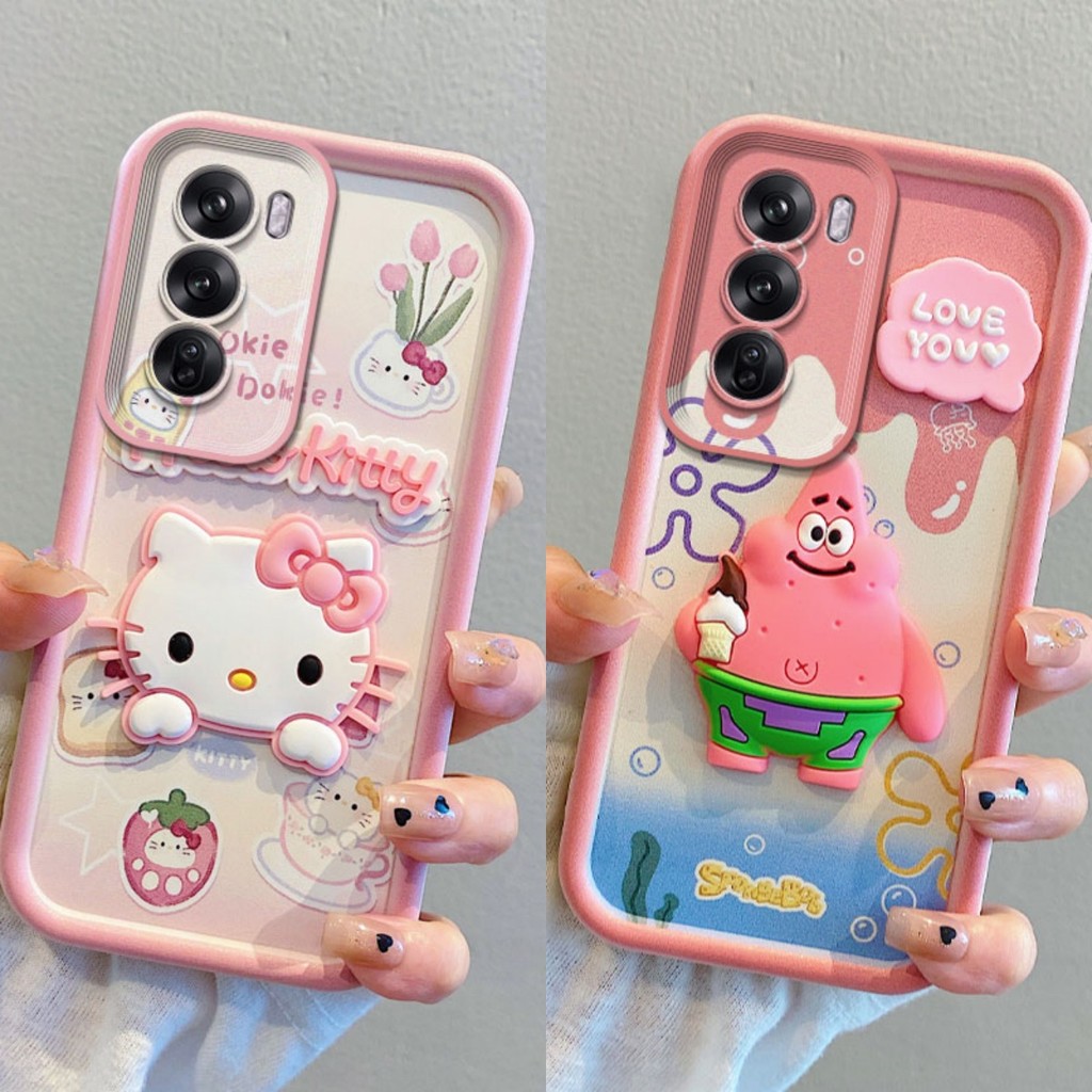 เคส OPPO Reno12(5G)/Reno12Pro(5G) เคสโทรศัพท์การ์ตูน 3D เคสซิลิโคนนุ่ม ผู้ชายและผู้หญิง สไตล์ใหม่ น่ารัก