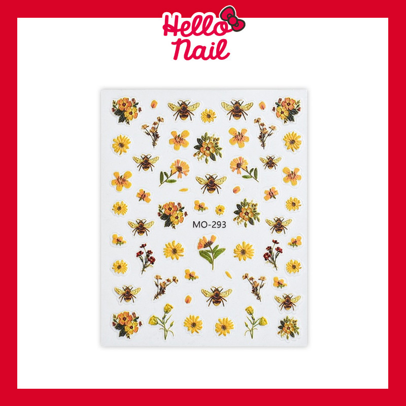 สติ๊กเกอร์ติดเล็บ 5D Buzz Bee ผึ้ง แบบนูน สติ๊กเกอร์แต่งเล็บ Sticker อุปกรณ์ตกแต่งเล็บ