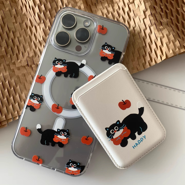 2 ชิ้นสีดําแมวน่ารักสําหรับ Samsung s22 s22plus ultra กรณี Girly S23 S23Plus s23fe s24 s24plus s24ultra ปกหลัง