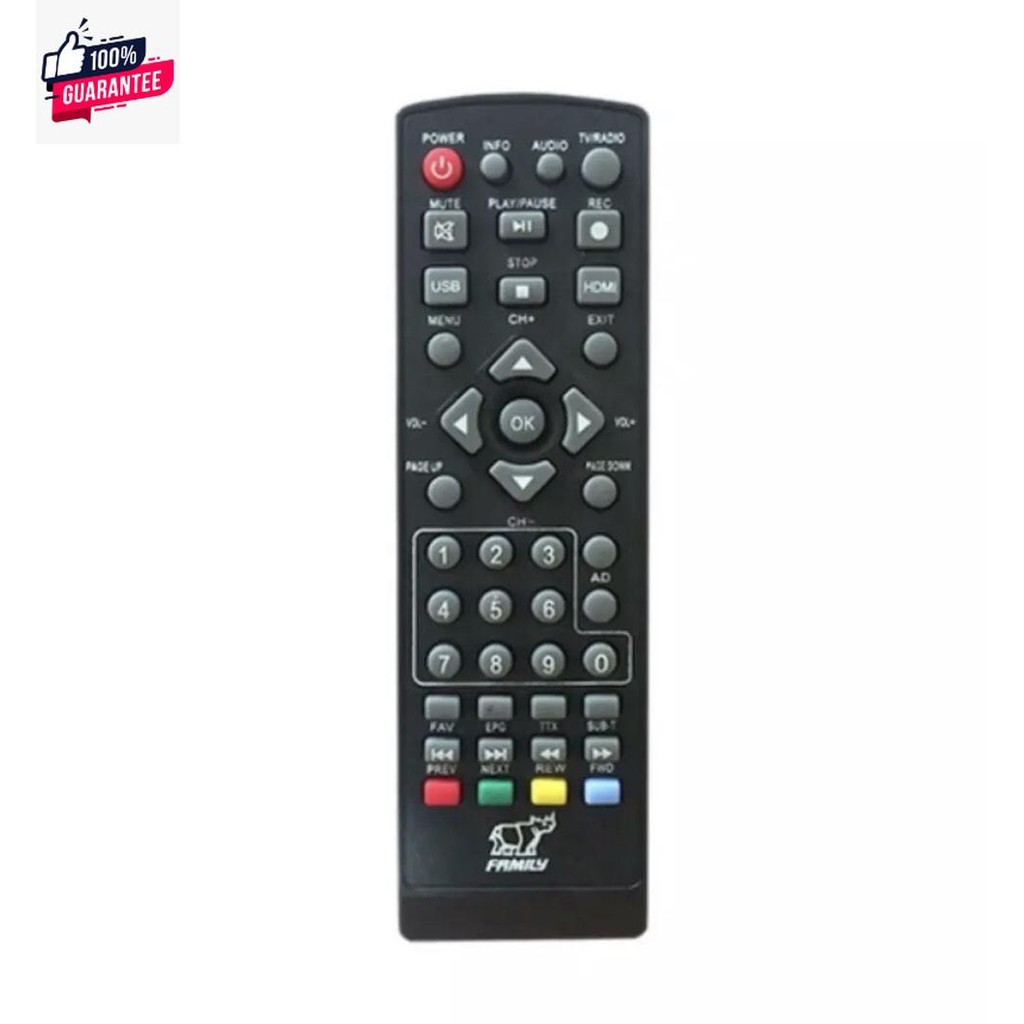 รีโมท Family กล่องดิจิตอลทีวี
