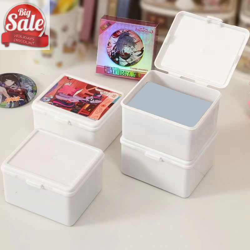 Af เกาหลีกล่องเก็บโปร่งใสกล่องตาบอดการ์ด Photocard กล่องเก็บ Photocard Photo Card Organizer การจําแนกกล่องพลิก A