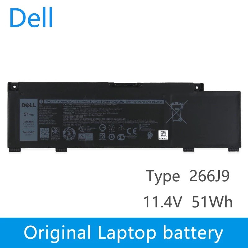 Battery Dell P89F G3 15 3590 แท้ 266J9 แบตเตอรี่ Dell Dell G3 15 3590