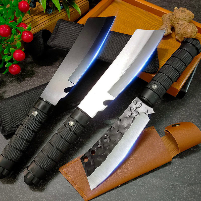 Plastic Handle Utility Knife BBQ Slicing Fish Fruit Steak Knife Hand Forge Boning Butcher Knife Chef