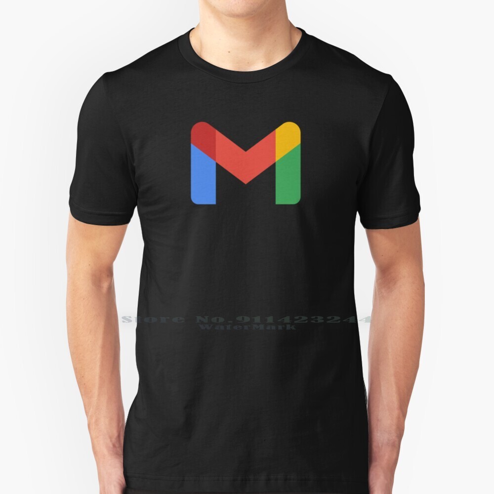 Gmail T เสื้อผ้าฝ้ายแท้ 100% Gmail Gsuite ฟรี Webmail Google New Icon Phone Mail