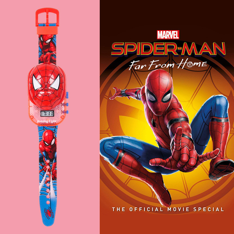 ขายร้อน Spider-Man Luminous Music นาฬิกาสําหรับเด็กเด็กน่ารักการ์ตูน Kuromi เด็ก LED นาฬิกาน่ารักสาวนาฬิกาของเล่นของขวัญ