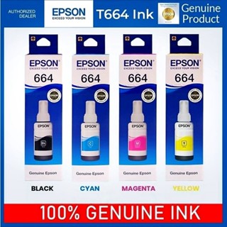 หมึกเติมของแท้ （มีกล่องอย）epson 664 ราคาถูกหมึกแท้ 100% T664…