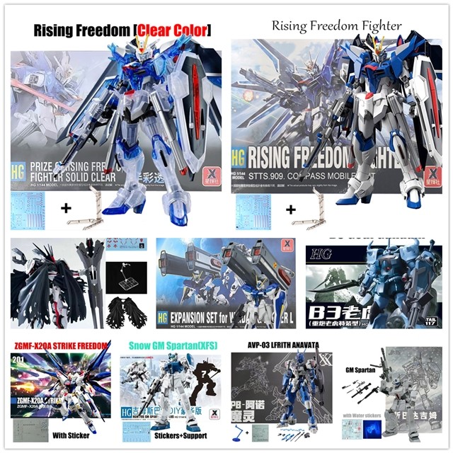 Hg Lfrith Anavata Rising Freedom Clear Color Gundam Gouf Custom Dom Test Typt Snow GM Spartan ชนิดอํ