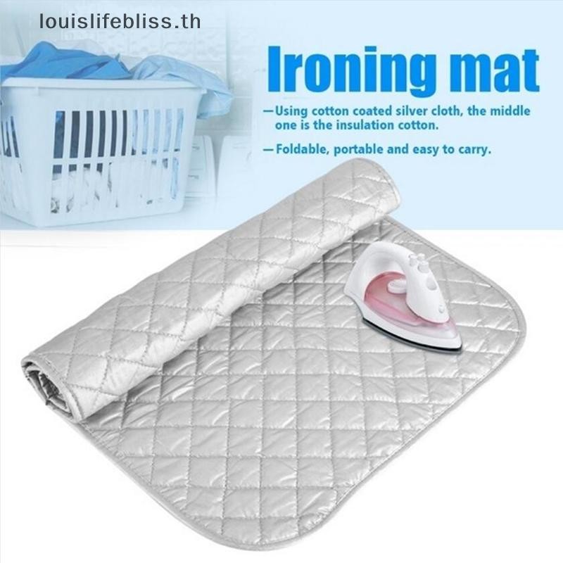 Louislifebliss แผ่นรองรีดผ้าแบบพกพา แผ่นรองรีดผ้ากันลื่นทนอุณหภูมิสูง ใหม่