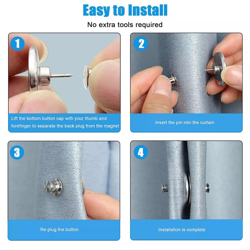 แนะนำ ผ้าม่าน ผ้าม่าน ไฟดับ ปุ่มแม่เหล็ก / เล็บฟรีหน้าต่างปิดแม่เหล็กหัวเข็มขัด / ที่ถอดออกได้ สแน็ป ตัวยึดคลิปอุปกรณ์เสริม ราคาพิเศษ มีเก็บเงินปลายทาง