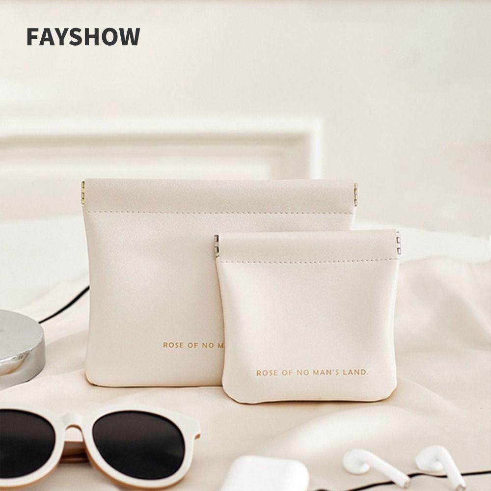 Fay กระเป๋าแต่งหน้าลิปสติก, Mini PU กระเป๋าเครื่องสําอาง, แฟชั่นแบบพกพา Simple Travel Key กระเป๋าใบเล็กสําหรับผู้หญิงสาว