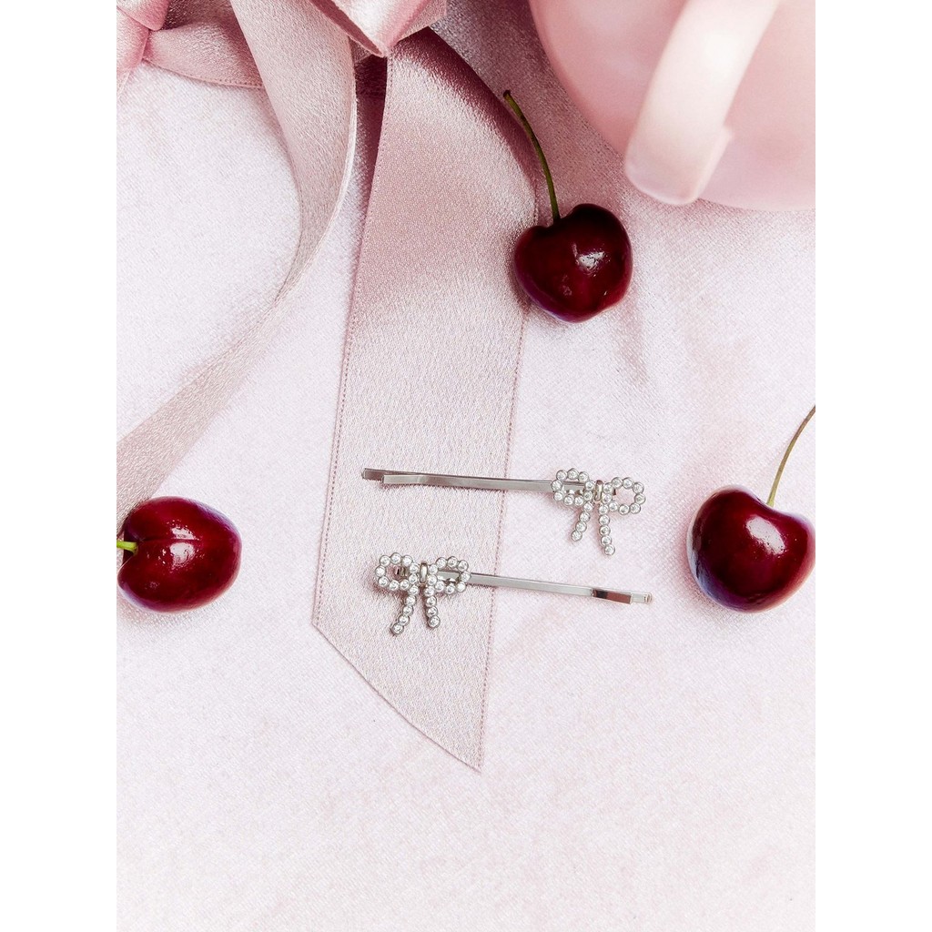 [Pomelo] เซ็ตกิ๊บประดับผม รุ่น Ribbon Gem Hair Pin Set / Ribbon Gem Hair Pin Set