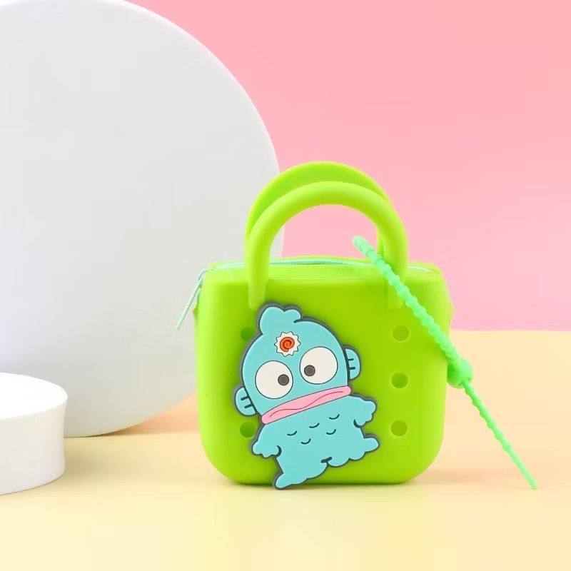 กระเป๋าใส่เหรียญ มีซิป ซิลิโคน มีหูหิ้ว พร้อมสายห้อย ลายน่ารักๆ พร้อมส่งจากไทย
