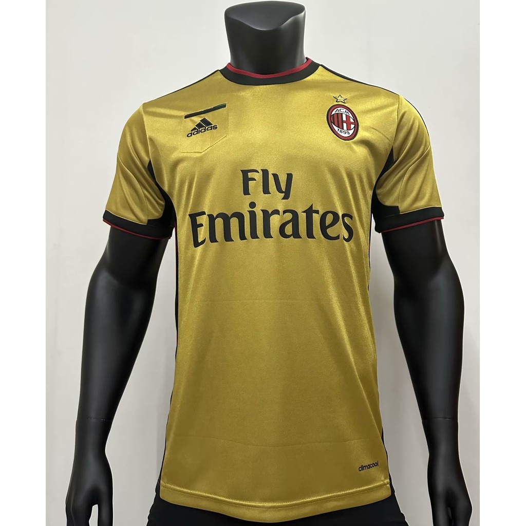 1314 AC away เสื้อยืดแขนสั้นฟุตบอลย้อนยุคสีเทา