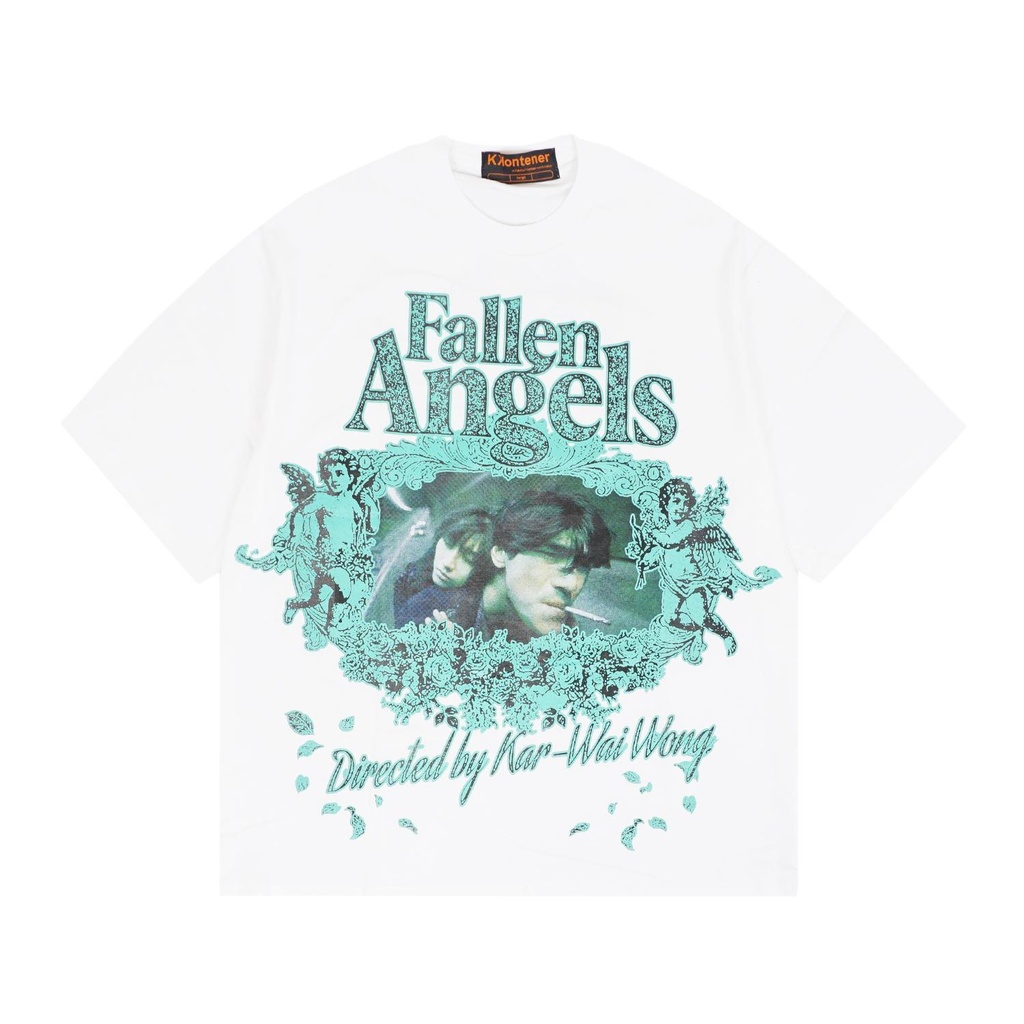 [HOT] KONTIER 90s MOVIES ""FALEN ANGELS" OVERSIZE TSHIRT สีขาว