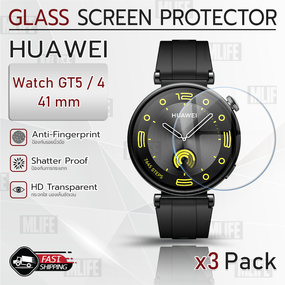 MLIFE - 2.5D นาฬิกา Huawei Watch GT5 GT4 41mm ฟิล์มกันรอย กระจกนิรภัย เต็มจอ สายนาฬิกา - 2.5D Curved Tempered Glass GT4