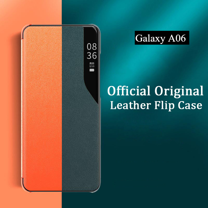 SAMSUNG สําหรับSamsung Galaxy A06 A07 A17 A57 A37 A16 กรณีฝาครอบหนังหน้าต่างสําหรับSamsung Galaxy A1