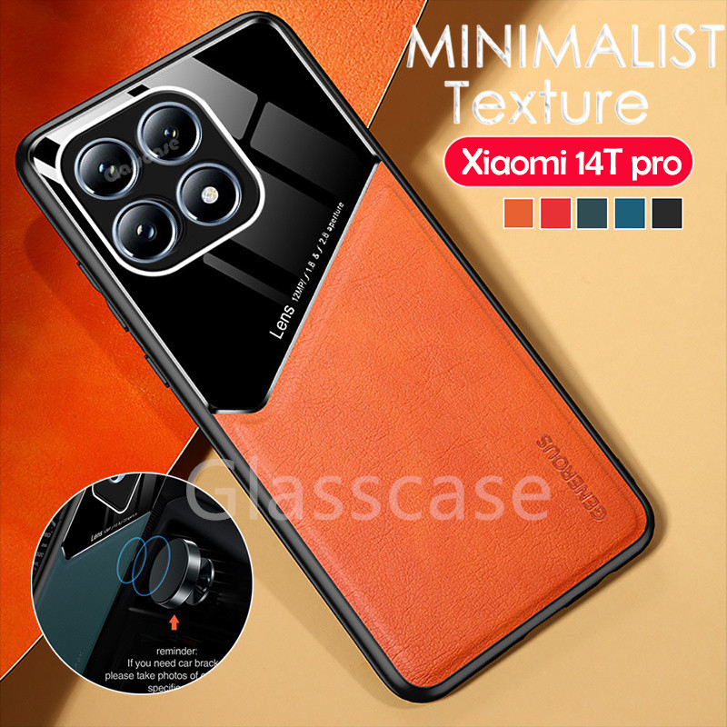 ปลอกสําหรับ Xiaomi 14 13 T pro 14T 14Tpro 13T 13Tpro Mi14T Mi14Tpro 5G 2024 แฟชั่นหนังเนื้อเคสโทรศัพท์ซิลิโคนกันกระแทกป้องกันกันชนกลับปกอ่อน