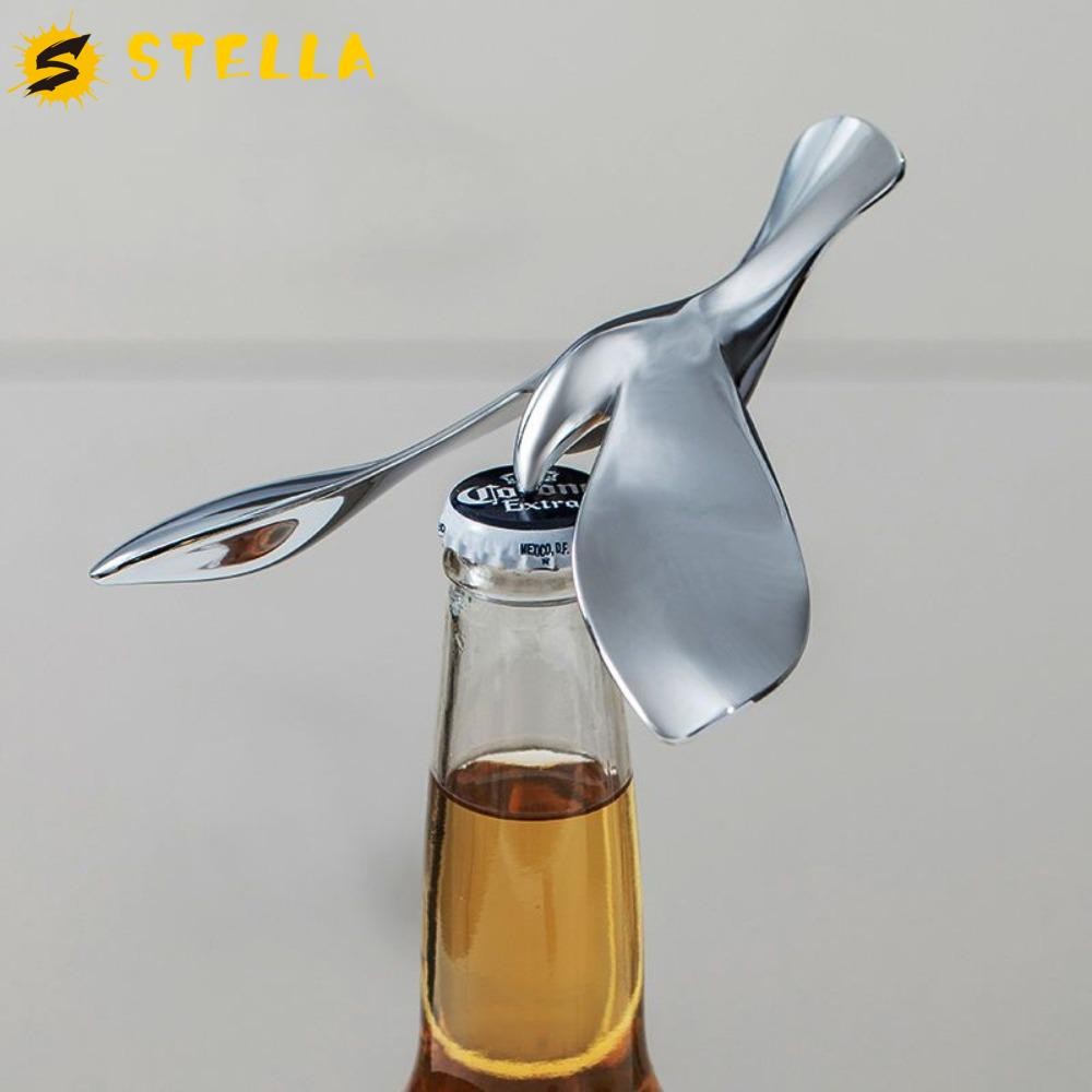 Stella Flying Bird ที่เปิดขวด 360 ° หมุนส่องแสงสมดุลที่เปิดขวดนก,อุปกรณ์เสริมบาร์โลหะผสมสังกะสีพื้นผิวเรียบระงับนกเครื่องประดับของขวัญ