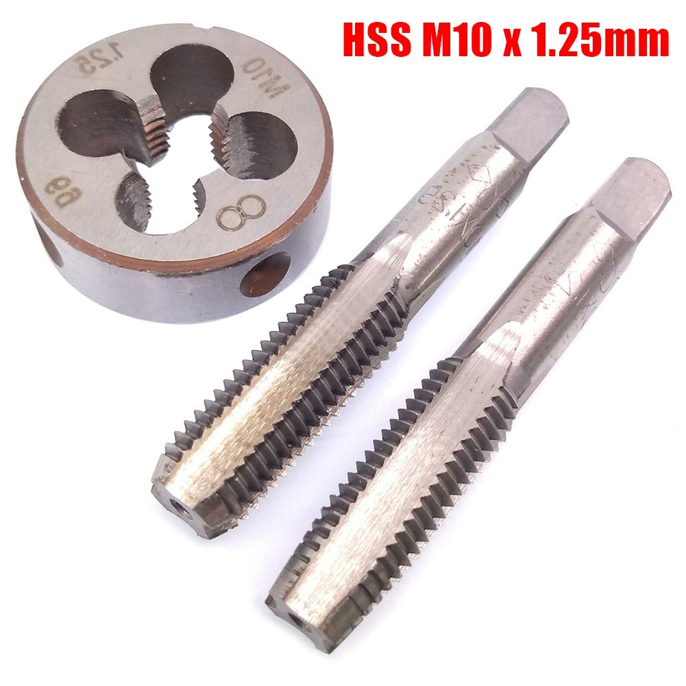 [ในสต็อก] M10 x 1.25 มม. Taper & Plug Tap & M10 x 1.25 มม. Die เกลียวเมตริกมือขวา