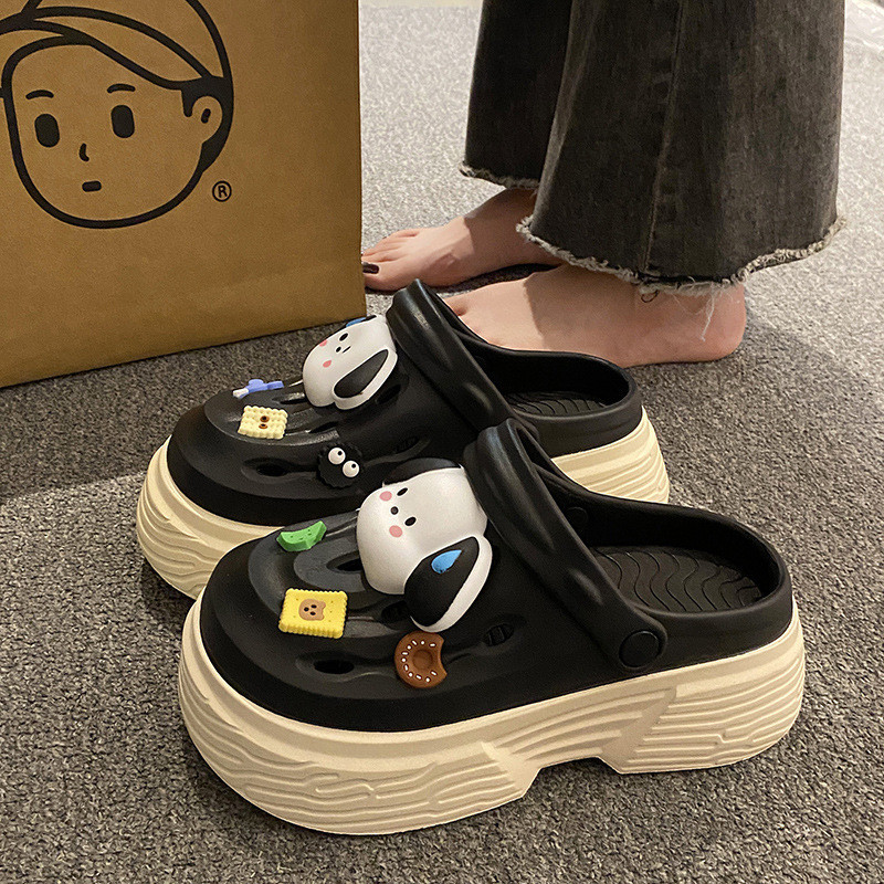 2024 ฤดูร้อนใหม่การ์ตูน Pacha Dog Thick-Soled Clogs - รองเท้ารูนุ่มสําหรับรูปถ่ายชายหาด