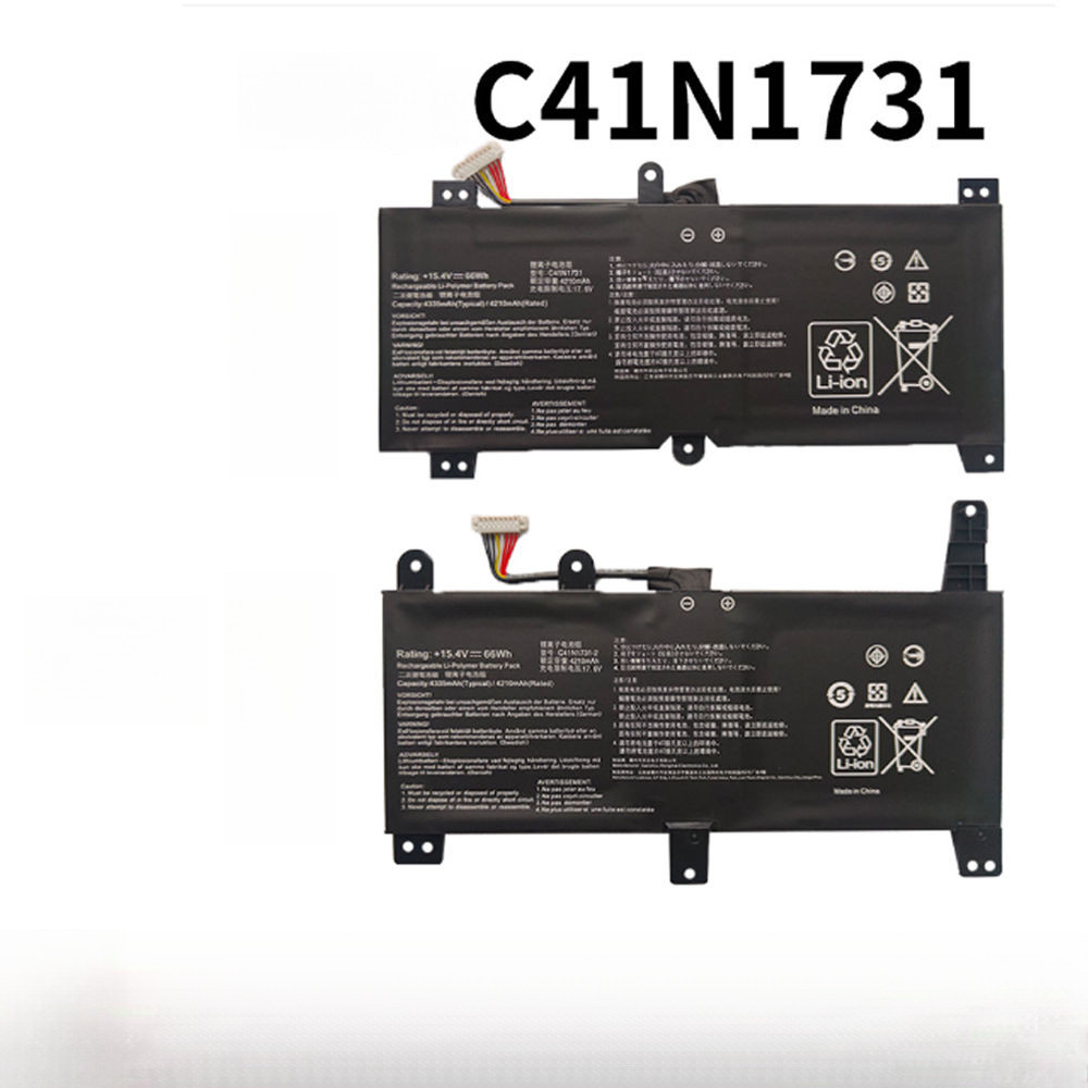 เหมาะสำหรับ ASUS c41n1731มุมฉากยาวมุมขวา s5c ROG Gun Gun God 2 gl504g แบตเตอรี่แล็ปท็อป