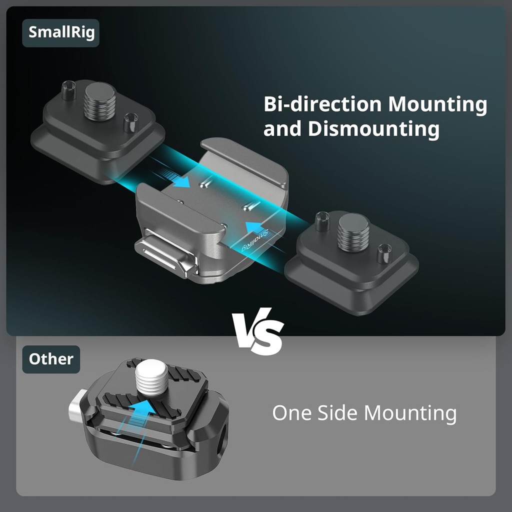 Smallrig HawkLock H21 Universal Quick Release Mount Plate Kit สําหรับกล้อง/จอภาพ/กล้องแอคชั่น