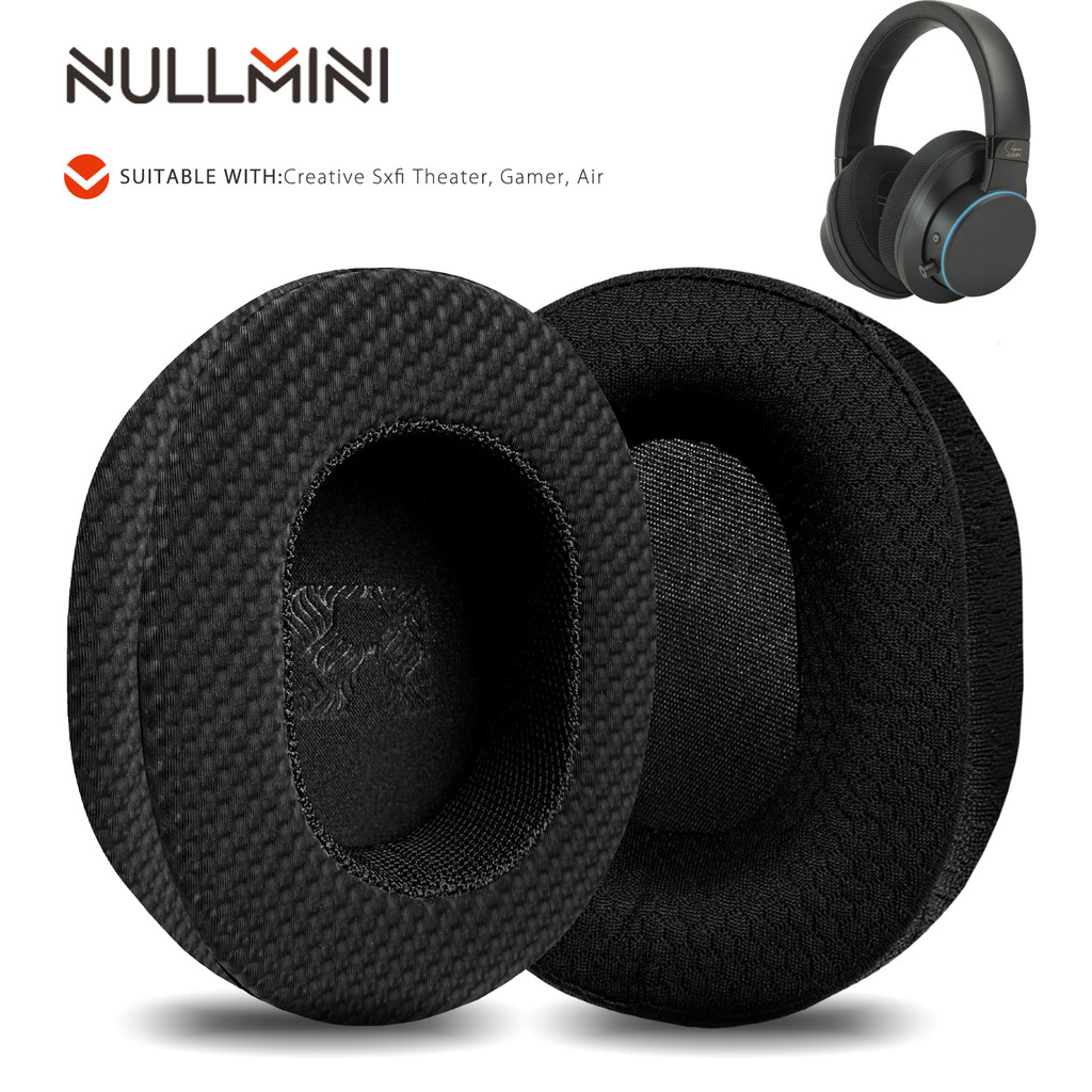 Nullmini เปลี่ยนแผ่นรองหูฟังสําหรับ Creative Sxfi Theater, Gamer, Air หูฟัง Cooling Gel แผ่นรองหูฟังเบาะ Earmuffs แถบคาดศีรษะ