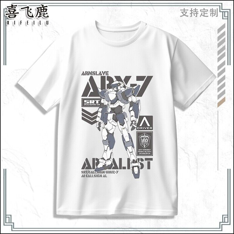 แพนติกโลหะเต็ม! Arx-7 อะนิเมะเสื้อยืดแขนสั้นผู้ชาย Tee Tops