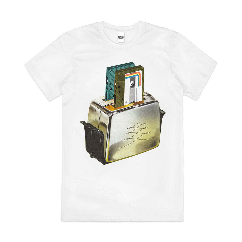 Bread Of Music Toaster Cassette เสื้อยืดผ้าฝ้ายตลก เสื้อยืด Unisex