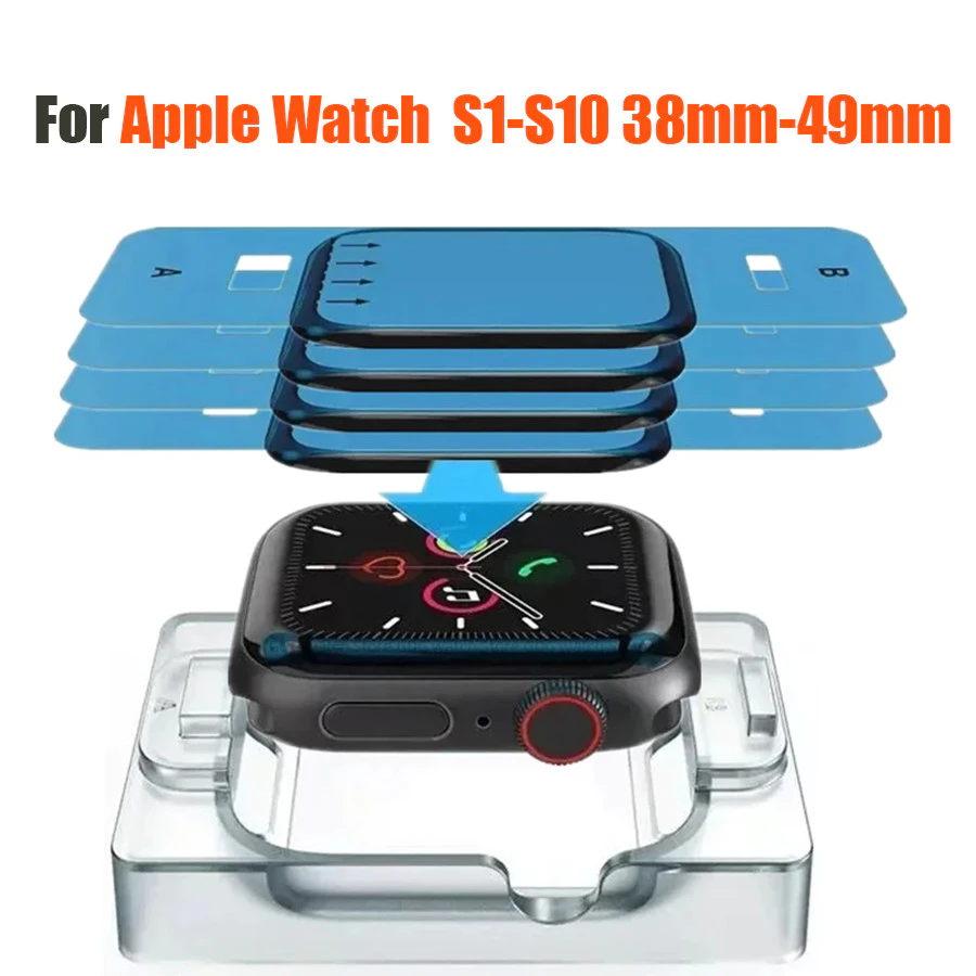 ฟิล์มเซรามิกป้องกันหน้าจอ Apple Watch 3 ชิ้น สําหรับรุ่น Ultra 10/9/8/7 ขนาด 49/46/45/41 มม. และ 6/5/SE ขนาด 44/40/42/38 มม.
