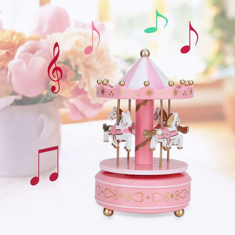 Birthday Gift MerryGoRound Music Box Carousel Gift Christmas Wedding Birthday Gift Decor Merry‑‑Roun