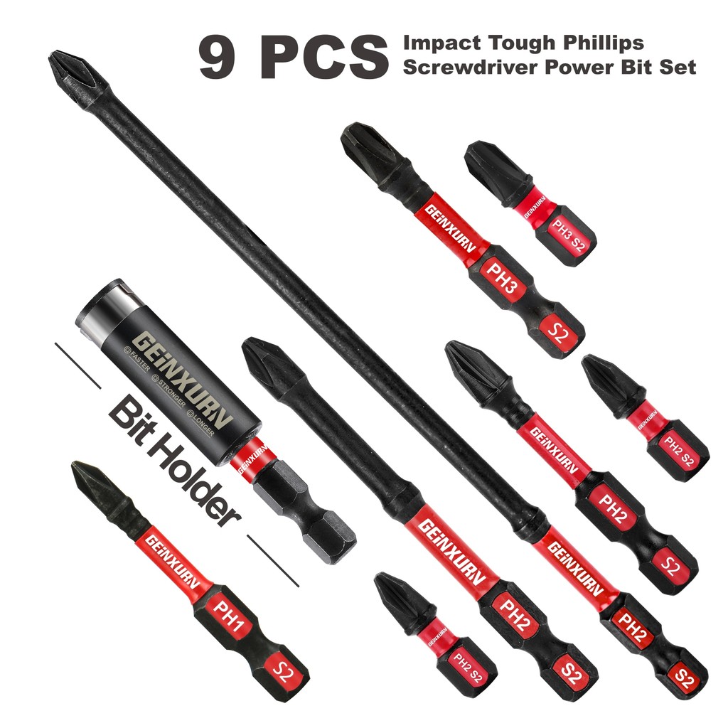 ชุดดอกไขควงกระแทก Phillips Impact Tough, ชุดดอกไขควง, PH1 PH2 PH3