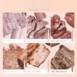 อายแชโดว์ แบบแท่ง เนื้อแมท เนื้อกลิตเตอร์ Meilinda Glitter & Matte Pop Eye Stick