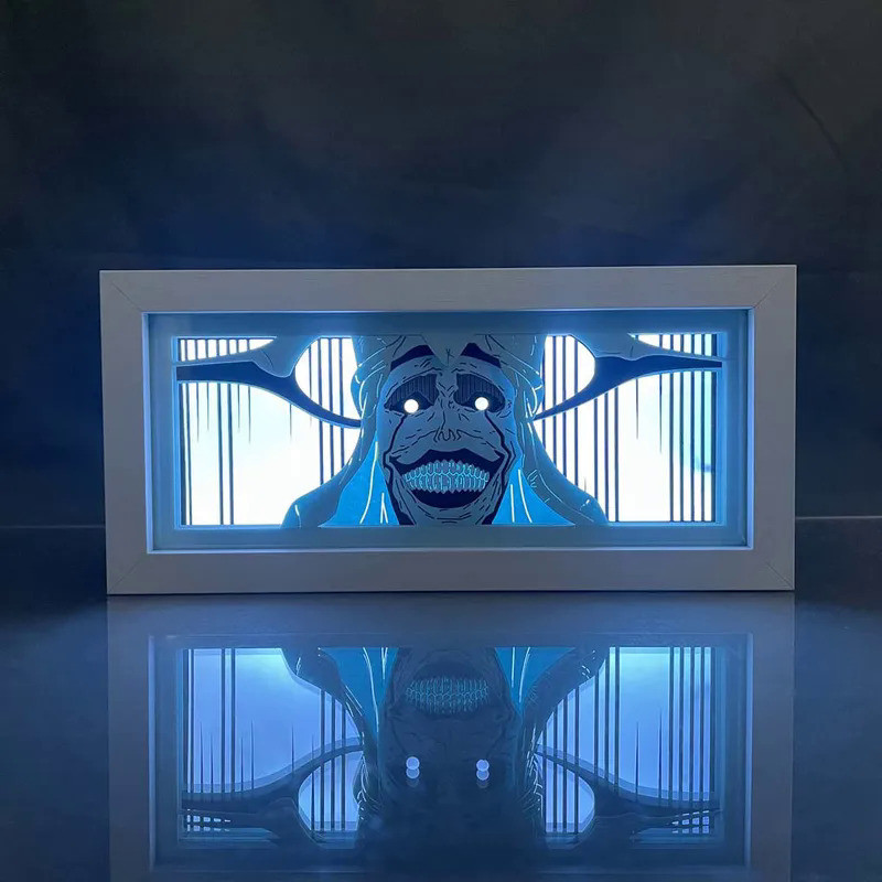 Anime Light Box Solo Leveling Statue of God for Kids Bedroom Decoration Manga LED Night Light Paper 