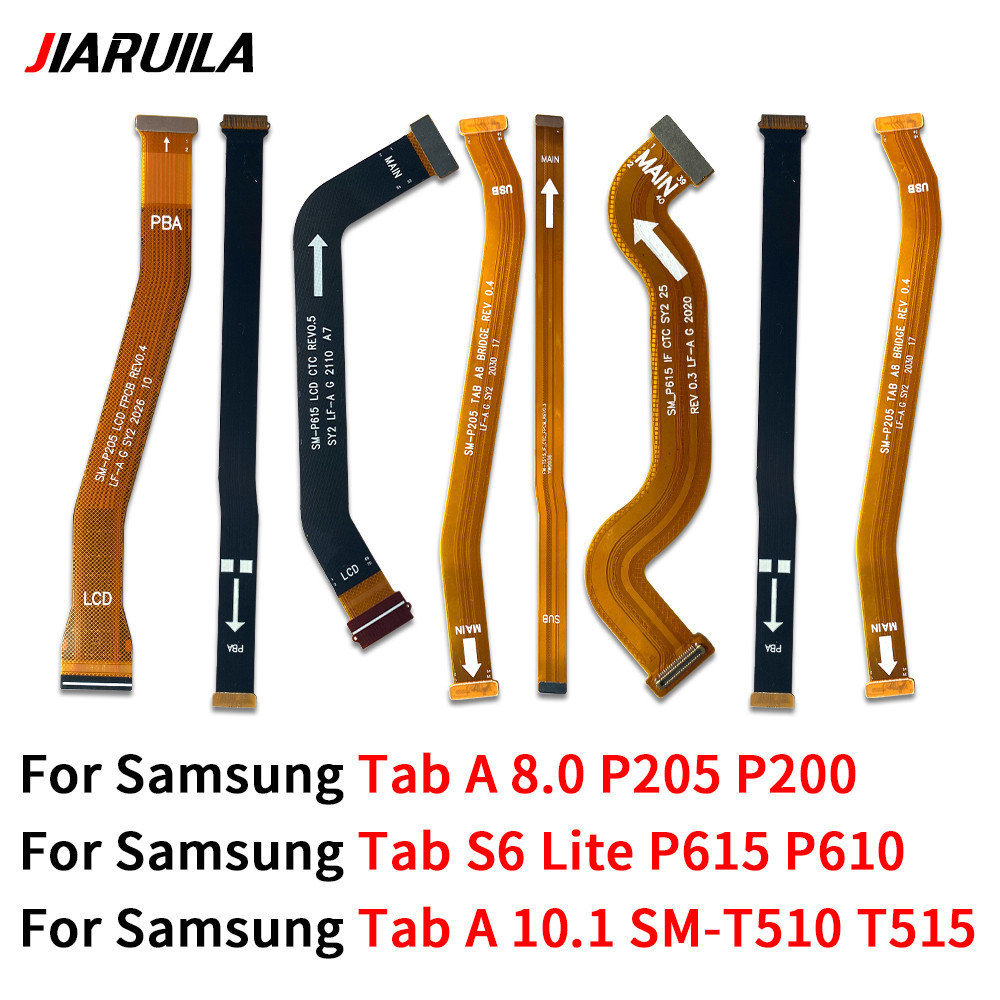สําหรับ Samsung Tab A 8.0 P205 P200/Tab A10.1 T510 T515/Tab S6 Lite P615 จอแสดงผล LCD เชื่อมต่อเมนบอร์ด Flex Cable + หลักเมนบอร์ด Connector Flex Cable
