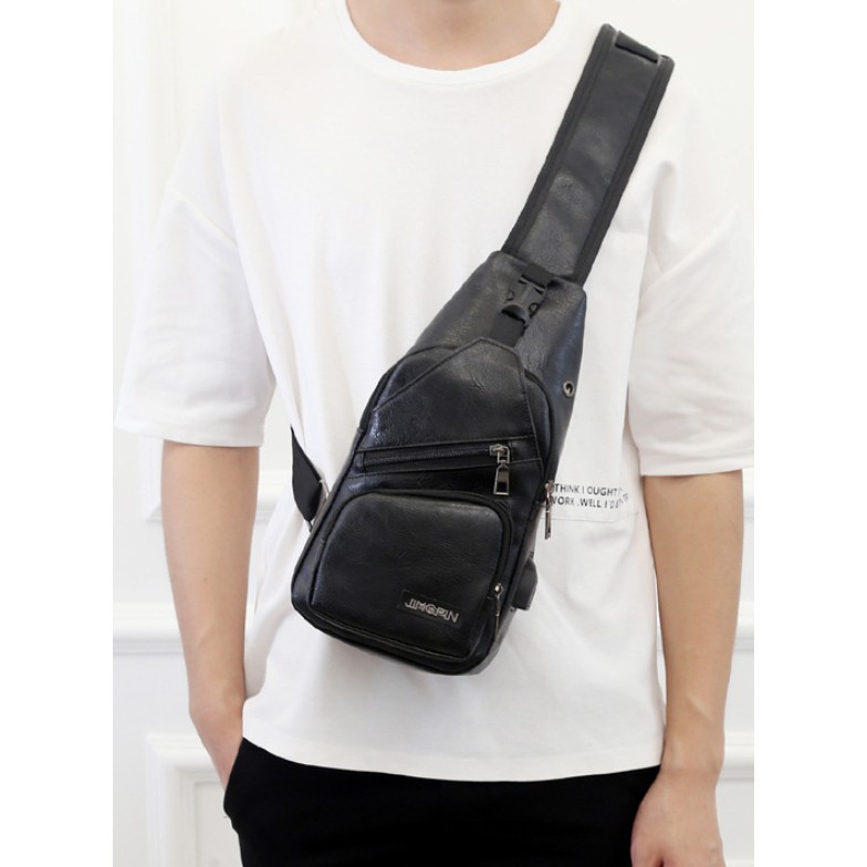 กระเป๋าสะพายข้างผู้ชาย B305 นําเข้าวัสดุหนัง Cool Koruo Cool Sling Bag