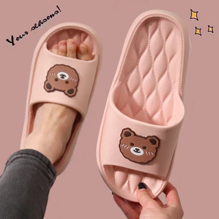 Icy.Sport รองเท้าแตะการ์ตูนผู้หญิงฤดูร้อนรองเท้าแตะกันลื่นในร่มสําหรับบ้านและรองเท้าบ้านที่สะดวกสบายกลางแจ้งX023