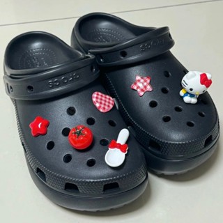 7ชิ้นคิตตี้รองเท้าหัวเข็มขัดรองเท้าดอกไม้หลุมด้านบนอุปกรณ์ตก…