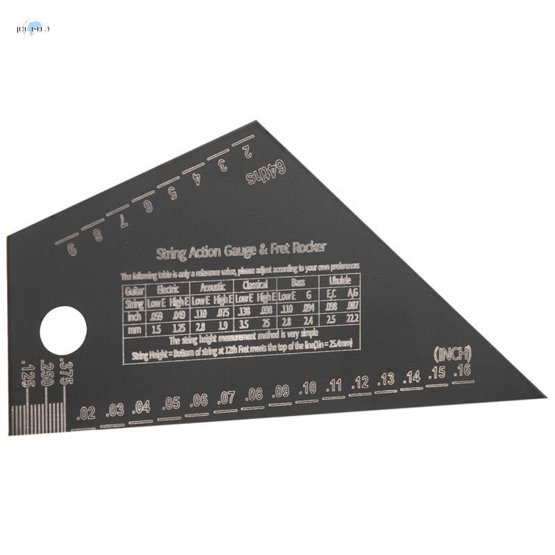 1 PC Stainless Steel Fret Leveling Tool Neck Fingerboard Measuring Ruler Fret Rocker Guitar Luthier 