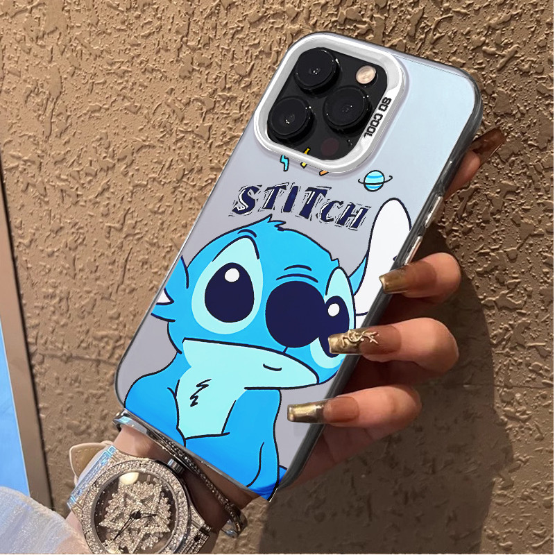 Stitch Csing HP Silver Wrn Mtte Premium Silver nti Jtuh Hrd Cse สําหรับ Relme NOTE 60 C53 51 11 75 5