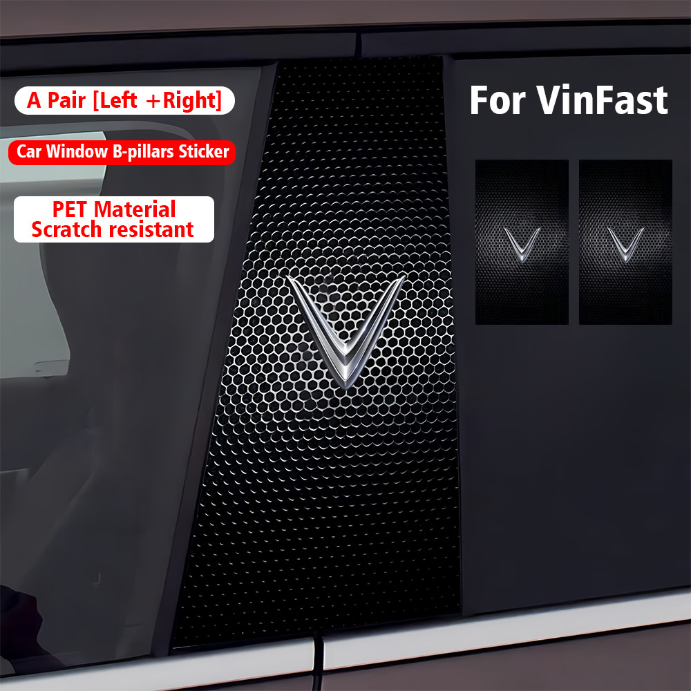2PCS สําหรับ VinFast VF3 VF5 VF6 VF7 VF9 VF e34 รถคอลัมน์ศูนย์สติกเกอร์ B คอลัมน์ป้องกันฟิล์มกันน้ํา
